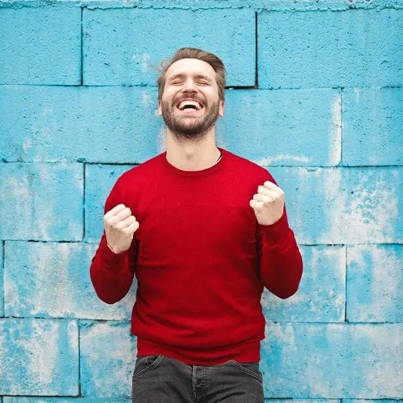 Men  with Red T Shirt