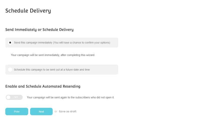 schedule delivery