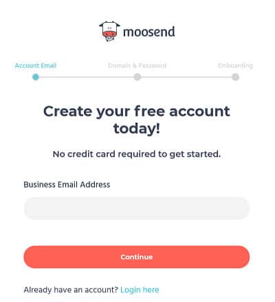 moosend free email sender