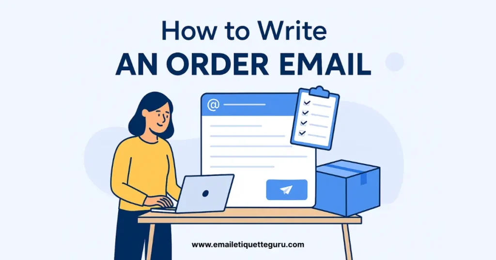 sample email for ordering products