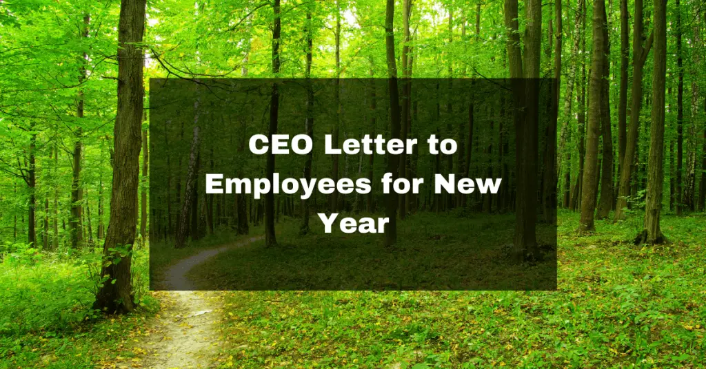 CEO Letter to Employees for New Year