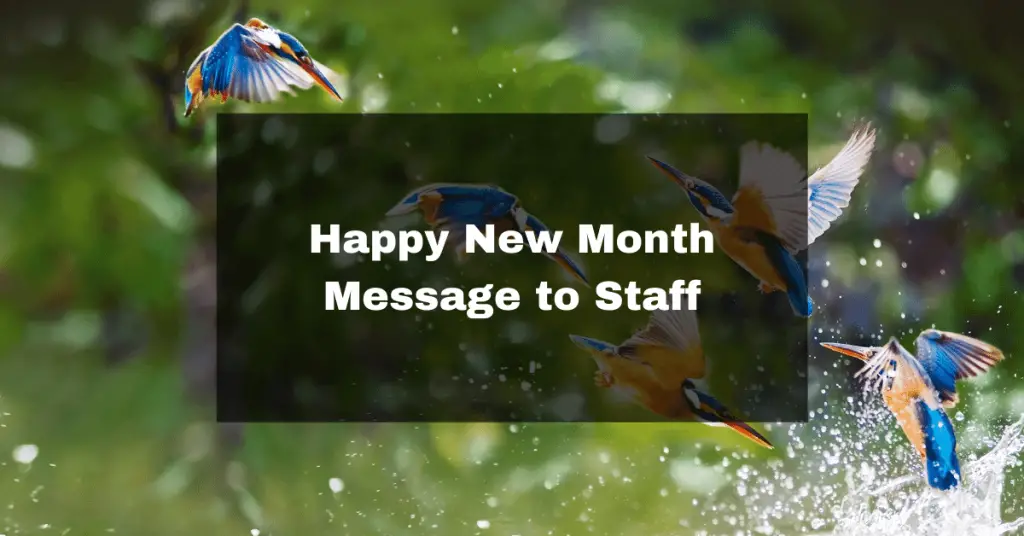 Happy New Month Message to Staff
