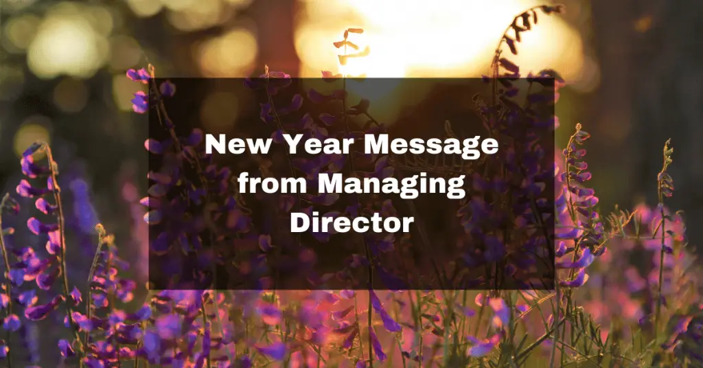 New Year Message from Managing Director